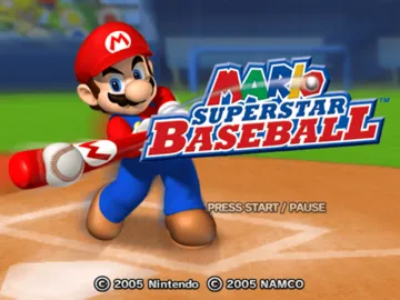 Mario Superstar Baseball screen shot title